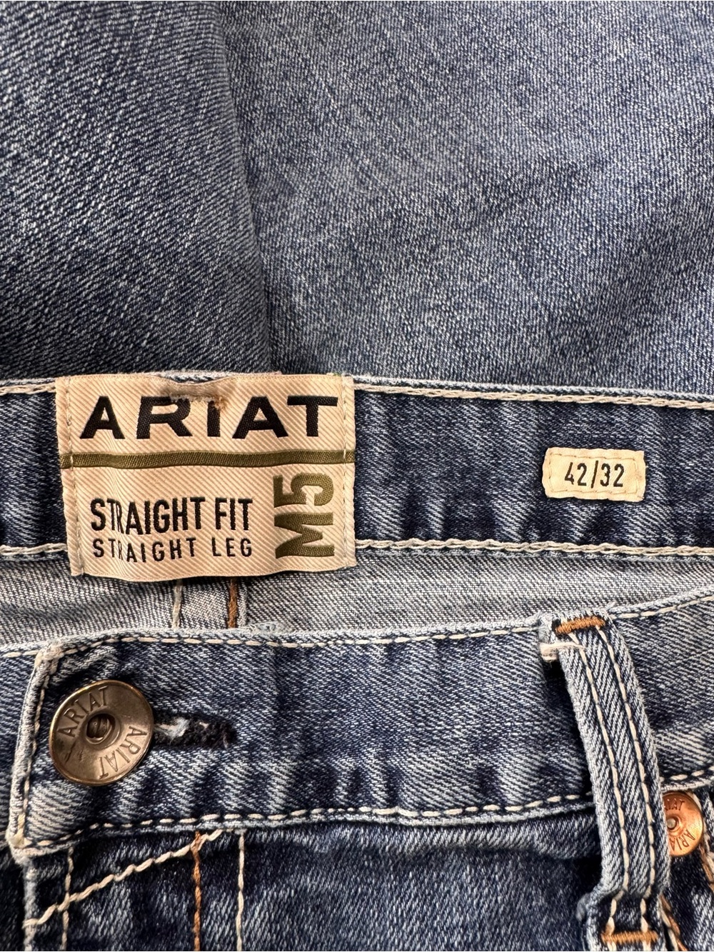 Ariat Men's M5 Stillwell Straight Leg Jeans 42 x 32 Fargo Wash - Picture 7 of 9